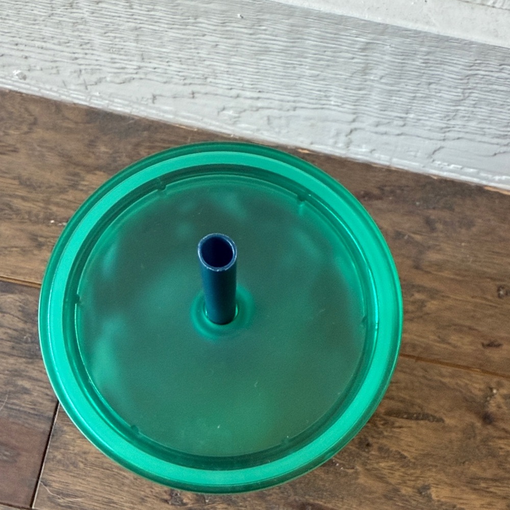 Starbucks Blue Green Teal tortoise tie dye watercolor 24 oz Tumbler with Straw - Picture 7 of 11